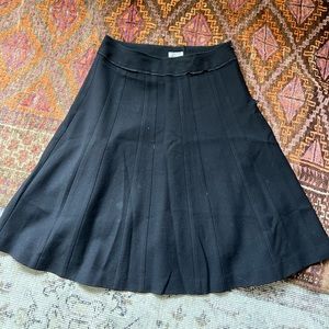 philosophy di alberta feretti wool pleated black midi skirt